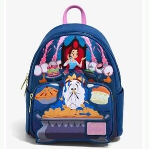 Loungefly Disney Beauty and‎ the Beast Be Our Guest Mini Backpack Exclusive